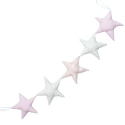 Γιρλάντα με αστεράκια Baby Star Ροζ