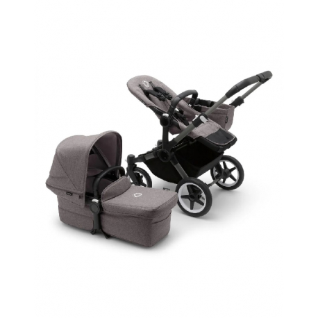 Καρότσι και port-bebe Bugaboo Donkey5 Mono Complete Graphite - Grey Melange