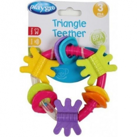 Playgro™ κουδουνίστρα οδοντοφυΐας Triangle Teether Pink