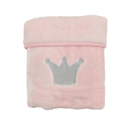 Κουβέρτα βελουτέ αγκαλιάς Baby Star Princess Ροζ 80 x 100 cm