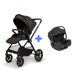 Καρότσι και πορτ μπεμπέ MOON™ Clicc Black & Κάθισμα αυτοκινήτου Joie™ Gemm™