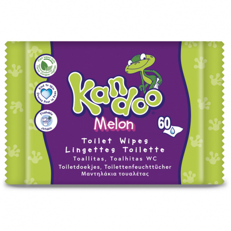 Yγρά μαντηλάκια τουαλέτας Kandoo Melon 2+1 Δώρο 165 τεμάχια