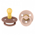 Πιπίλες Bibs® Colour Wood/Blush Στρογγυλή No1, σετ των 2