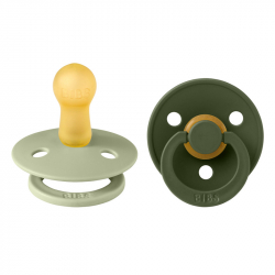 Πιπίλες Bibs® Colour Sage/Green Στρογγυλή No1, σετ των 2