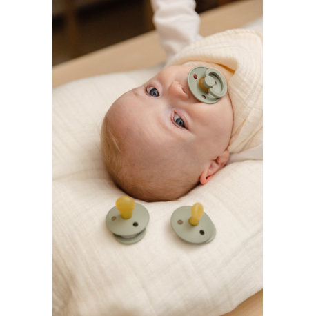 Πιπίλες Bibs® Colour Sage/Green Στρογγυλή No1, σετ των 2