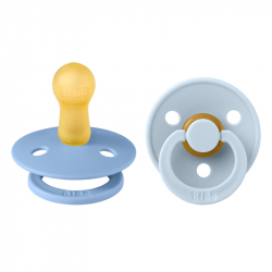 Πιπίλες Bibs® Colour Blue/Blue Στρογγυλή No2, σετ των 2