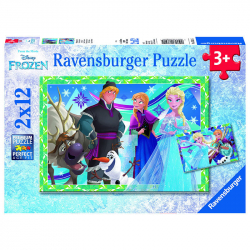 Παζλ Ravensburger Disney Ψυχρά κι Ανάποδα, 2 x 12 κομμάτια
