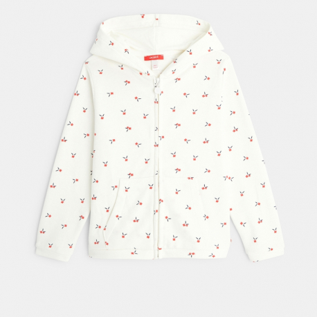 Okaidi Sweat-shirt a capuche a petits motifs imprimes