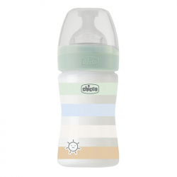 Πλαστικό μπιμπερό Chicco Well Being Boy 150 ml 0m+ (1τμχ)