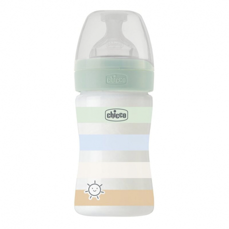 Πλαστικό μπιμπερό Chicco Well Being Boy 150 ml 0m+ (1τμχ)