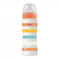 Πλαστικό μπιμπερό Chicco Well Being Unisex 330 ml 4m+ (1τμχ)