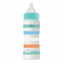 Πλαστικό μπιμπερό Chicco Well Being Boy 330 ml 4m+ (1τμχ)