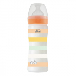 Πλαστικό μπιμπερό Chicco Well Being Unisex 250 ml 2m+ (1τμχ)