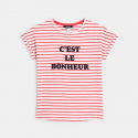 Okaidi T-shirt raye a message "C'est la vie"