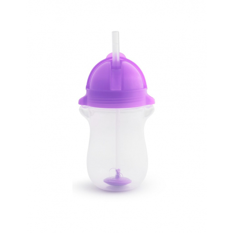 Ποτήρι με καλαμάκι Munchkin Click Lock™ Tip &amp; Sip 296ml Purple
