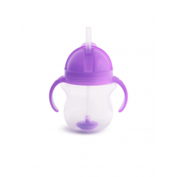 Ποτήρι με καλαμάκι Munchkin Click Lock™ Tip & Sip 207ml Purple