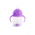 Ποτήρι με καλαμάκι Munchkin Click Lock™ Tip & Sip 207ml Purple