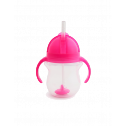 Ποτήρι με καλαμάκι Munchkin Click Lock™ Tip & Sip 207ml Pink