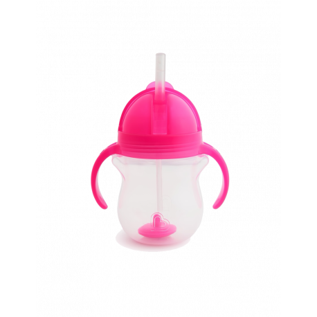 Ποτήρι με καλαμάκι Munchkin Click Lock™ Tip &amp; Sip 207ml Pink