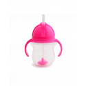 Ποτήρι με καλαμάκι Munchkin Click Lock™ Tip & Sip 207ml Ροζ