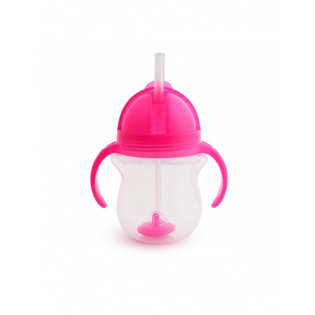 Ποτήρι με καλαμάκι Munchkin Click Lock™ Tip &amp; Sip 207ml Ροζ