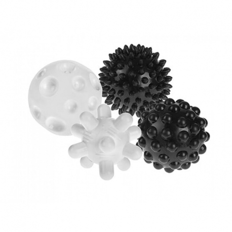Παιχνίδι αισθήσεων Tullo® Black &amp; White Sensory Balls, σετ των 4