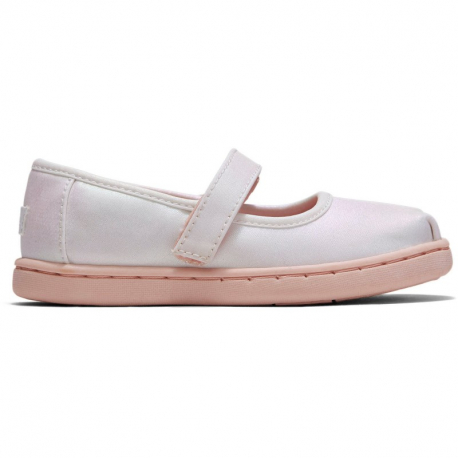 Παιδικές μπαλαρίνες TOMS Tiny Mary Jane Iridescent Woven White