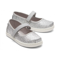 Παιδικές μπαλαρίνες TOMS Tiny Mary Jane Iridescent Glimmer Silver