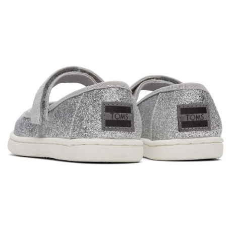 Παιδικές μπαλαρίνες TOMS Tiny Mary Jane Iridescent Glimmer Silver