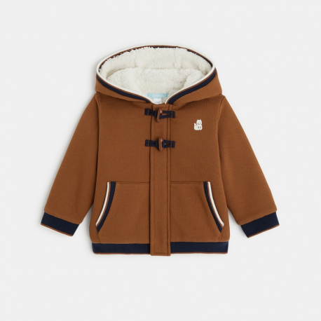 Obaibi Manteau-pull maille fourre a capuche