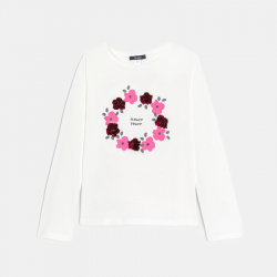 Okaidi T-shirt a sequins magiques vert Fille