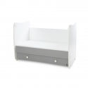 Πολυμορφικό κρεβάτι Lorelli® Dream White - Stone Grey 70x140 cm
