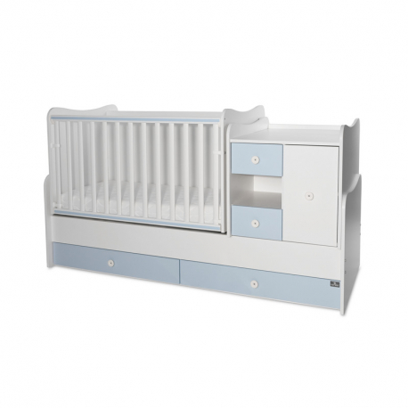Πολυμορφικό κρεβάτι Lorelli® Mini Max White - Baby Blue