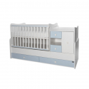 Πολυμορφικό κρεβάτι Lorelli® Mini Max White - Baby Blue