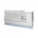 Πολυμορφικό κρεβάτι Lorelli® Mini Max White - Baby Blue