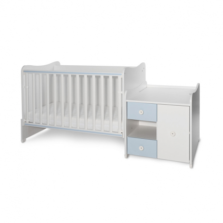 Πολυμορφικό κρεβάτι Lorelli® Mini Max White - Baby Blue
