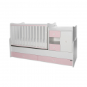 Πολυμορφικό κρεβάτι Lorelli® Mini Max White - Orchid Pink