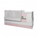 Πολυμορφικό κρεβάτι Lorelli® Mini Max White - Orchid Pink