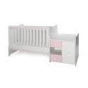 Πολυμορφικό κρεβάτι Lorelli® Mini Max White - Orchid Pink