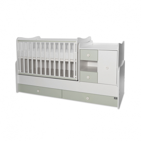 Πολυμορφικό κρεβάτι Lorelli® Mini Max White - Milky Green