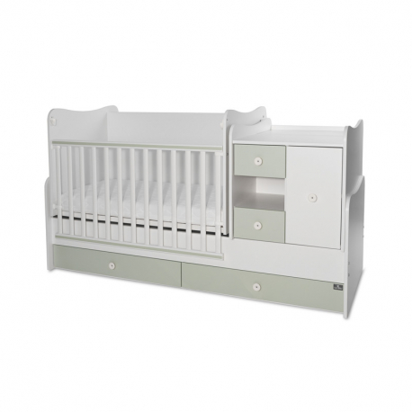 Πολυμορφικό κρεβάτι Lorelli® Mini Max White - Milky Green