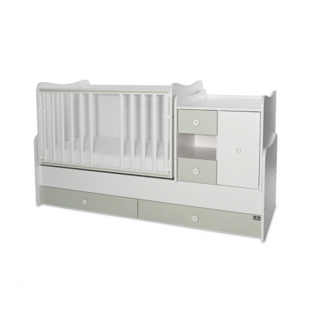 Πολυμορφικό κρεβάτι Lorelli® Mini Max White - Milky Green
