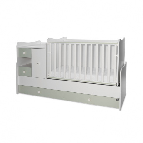 Πολυμορφικό κρεβάτι Lorelli® Mini Max White - Milky Green