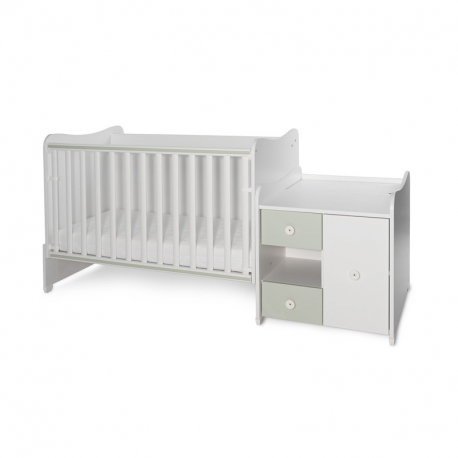 Πολυμορφικό κρεβάτι Lorelli® Mini Max White - Milky Green