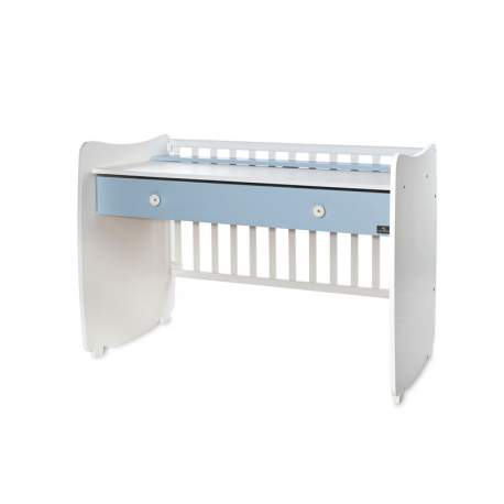 Πολυμορφικό κρεβάτι Lorelli® Dream White - Baby Blue 60x120 cm