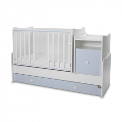Πολυμορφικό κρεβάτι LoreLLi® Trend Plus New White - Baby Blue