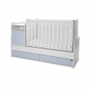 Πολυμορφικό κρεβάτι Lorelli® Trend Plus New White - Baby Blue