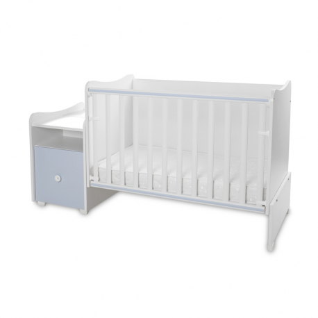 Πολυμορφικό κρεβάτι Lorelli® Trend Plus New White - Baby Blue