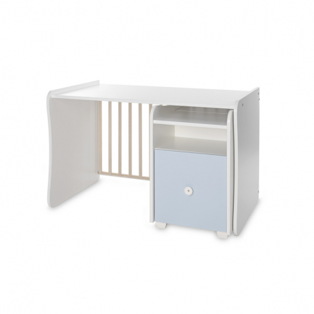Πολυμορφικό κρεβάτι Lorelli® Trend Plus New White - Baby Blue