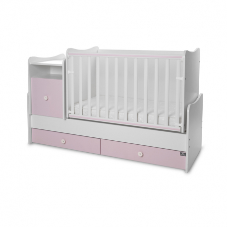 Πολυμορφικό κρεβάτι Lorelli® Trend Plus New White - Orchid Pink